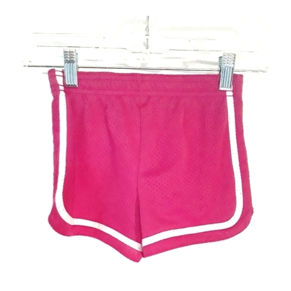 Justice Hot Pink & White Trim Mesh Shorts - Picture 2 of 4